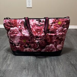 Victoria’s Secret Pink/ White Floral Tote with 2 sets of handles